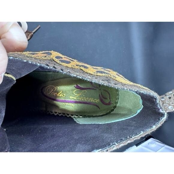 "Poetic License" LONDON Cheetah ,Pump ,Bootie,Size 6.5(37), Ribbon Laces,Gypsy,‎ - Picture 6 of 8